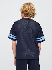 Gap Navy Blue Tech Mesh Jersey T-Shirt (4-13yrs) - Image 2 of 5
