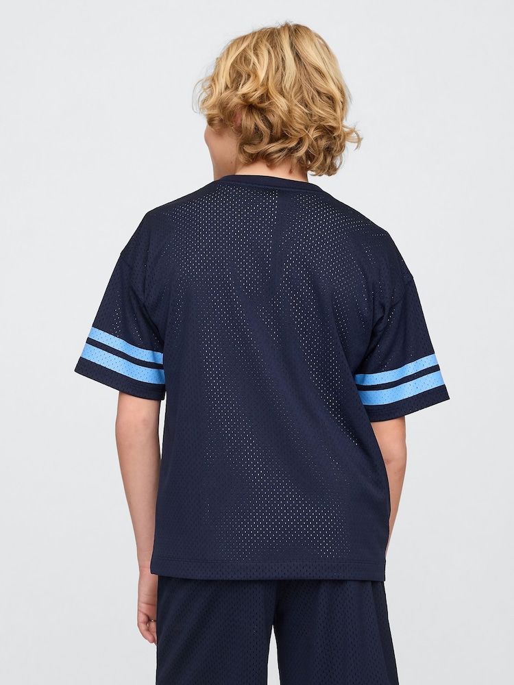 Gap Navy Blue Tech Mesh Jersey T-Shirt (4-13yrs) - Image 2 of 5