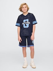 Gap Navy Blue Tech Mesh Jersey T-Shirt (4-13yrs) - Image 3 of 5