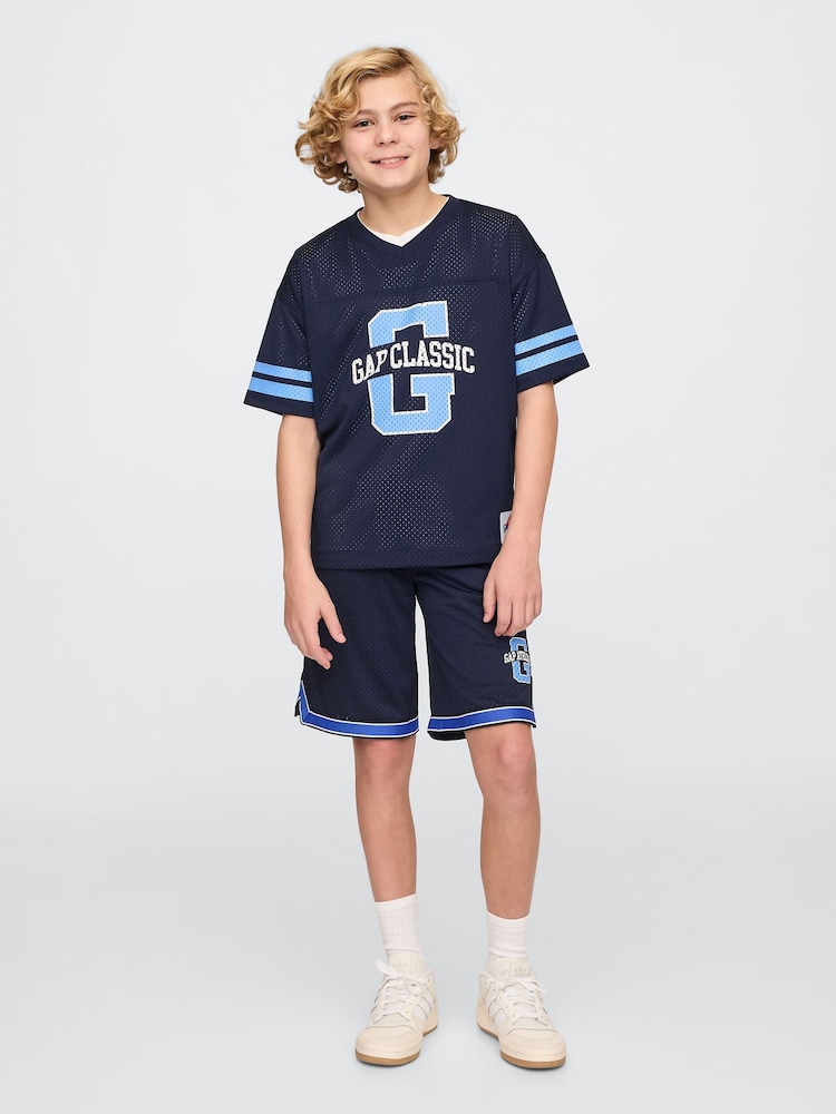 Donkerblauw - Gap Tech mesh jersey T-shirt (4 - 13 jr) - Image 3 of 5
