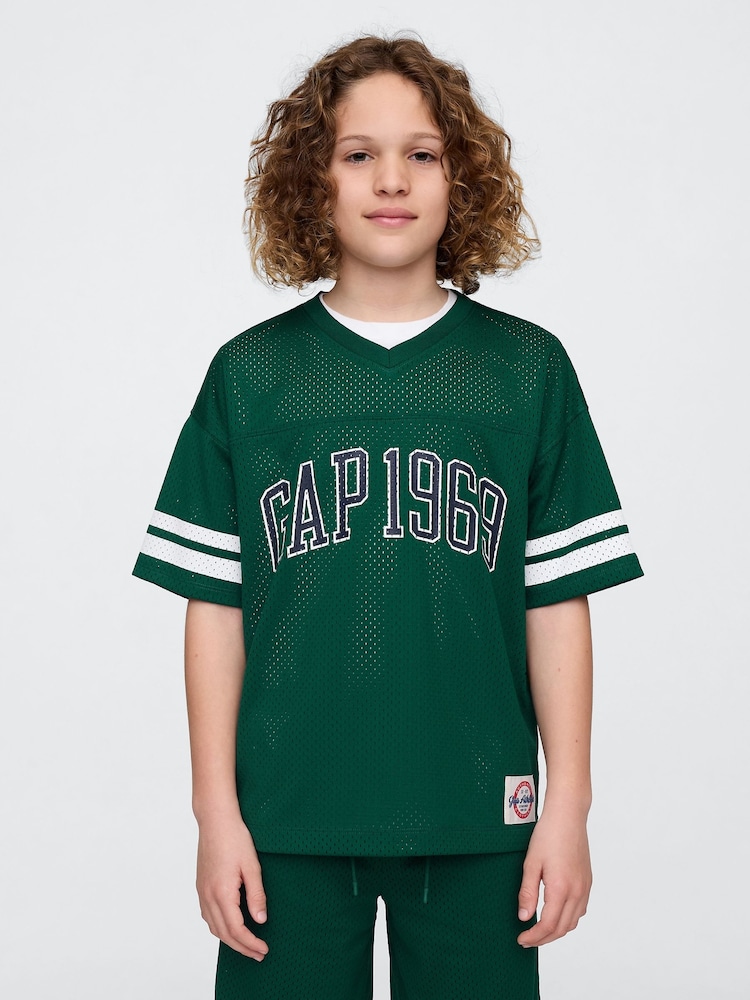Gap Green Tech Mesh Jersey T-Shirt (4-13yrs) - Image 1 of 5