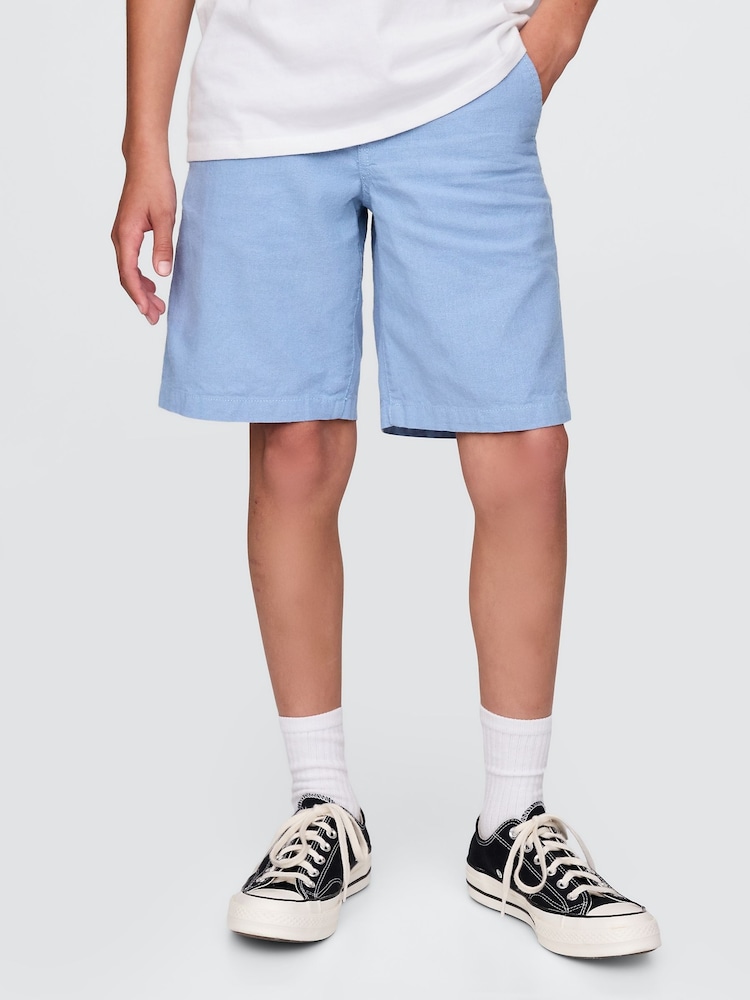 Gap Blue Linen-Cotton Shorts (4-13yrs) - Image 1 of 5
