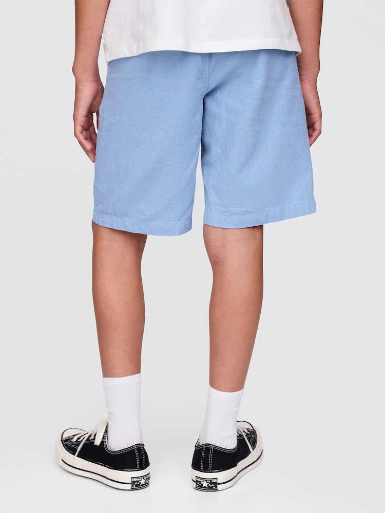 Gap Blue Linen-Cotton Shorts (4-13yrs) - Image 2 of 5