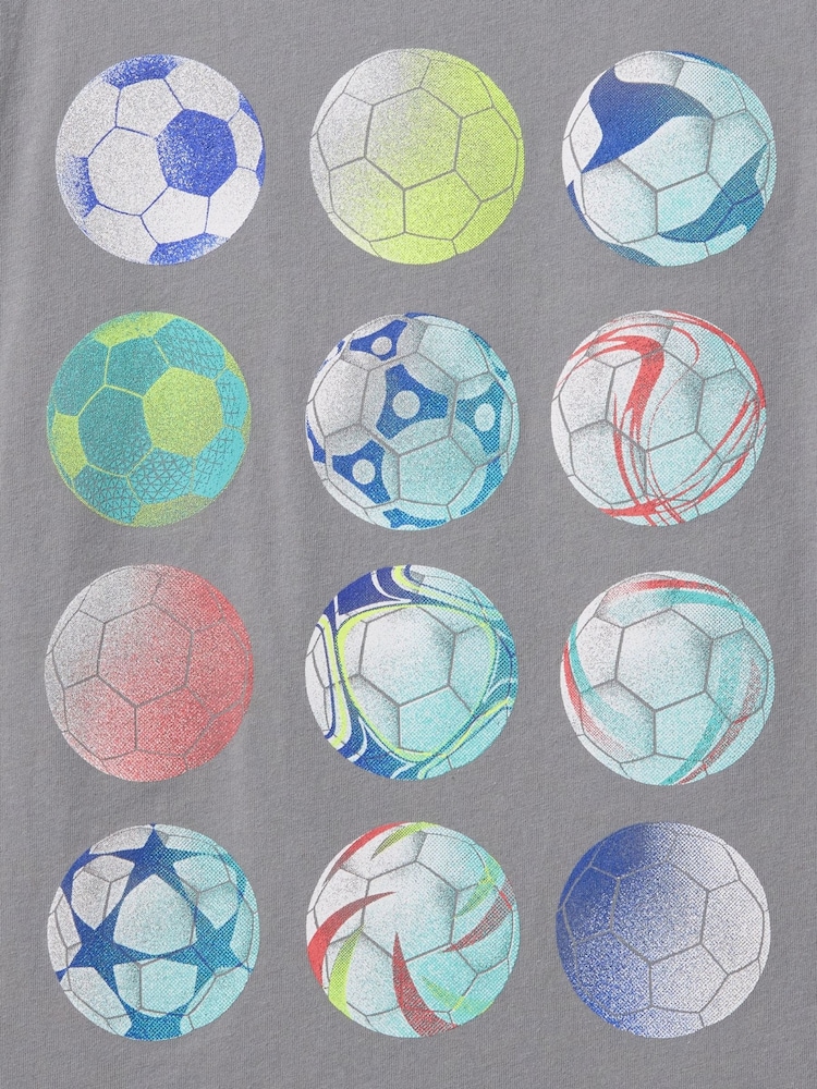 siva - Gap Short Sleeve Graphic T-Shirt (4-13yrs) - Slika 3 iz 3