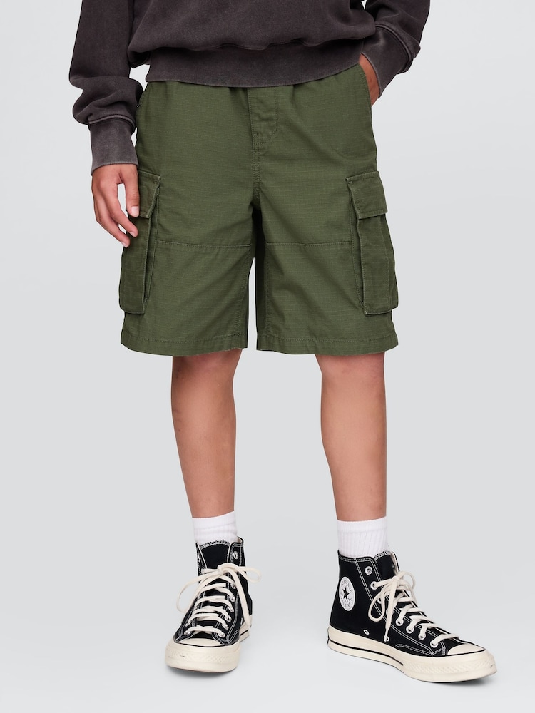 Gap Green Ripstop Easy Cargo Shorts (4-13yrs) - Image 1 of 2