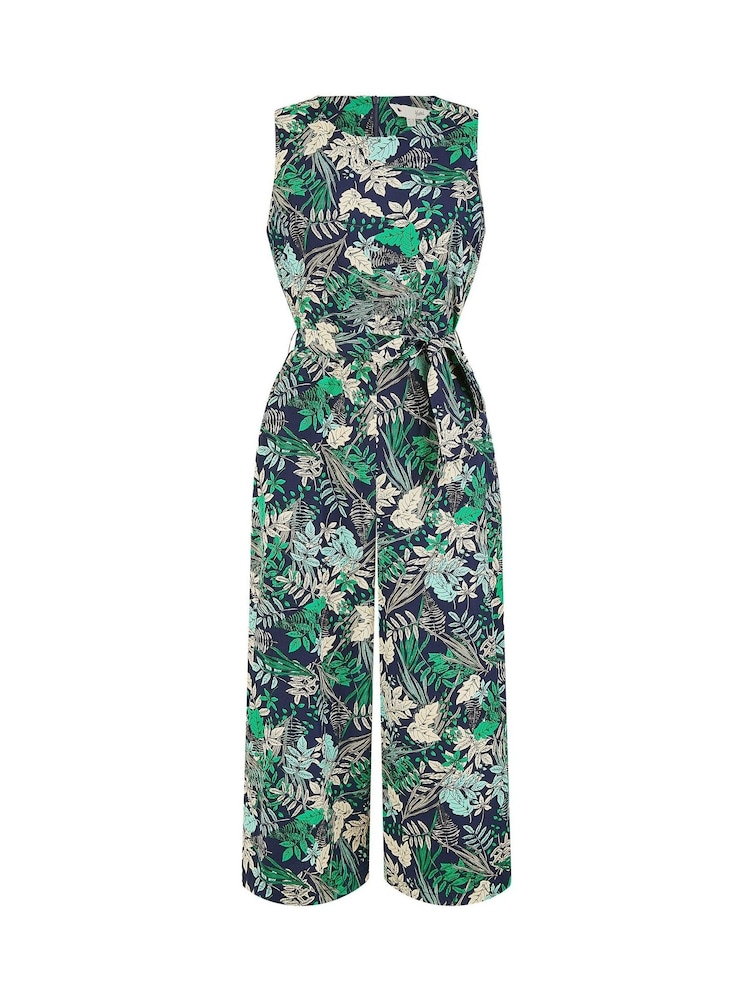 Yumi Overall mit Culotte-Hose und Blattmuster - Bild 8 von 8