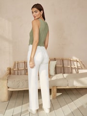 Yumi Green Crochet Knitted Top - Image 3 of 4
