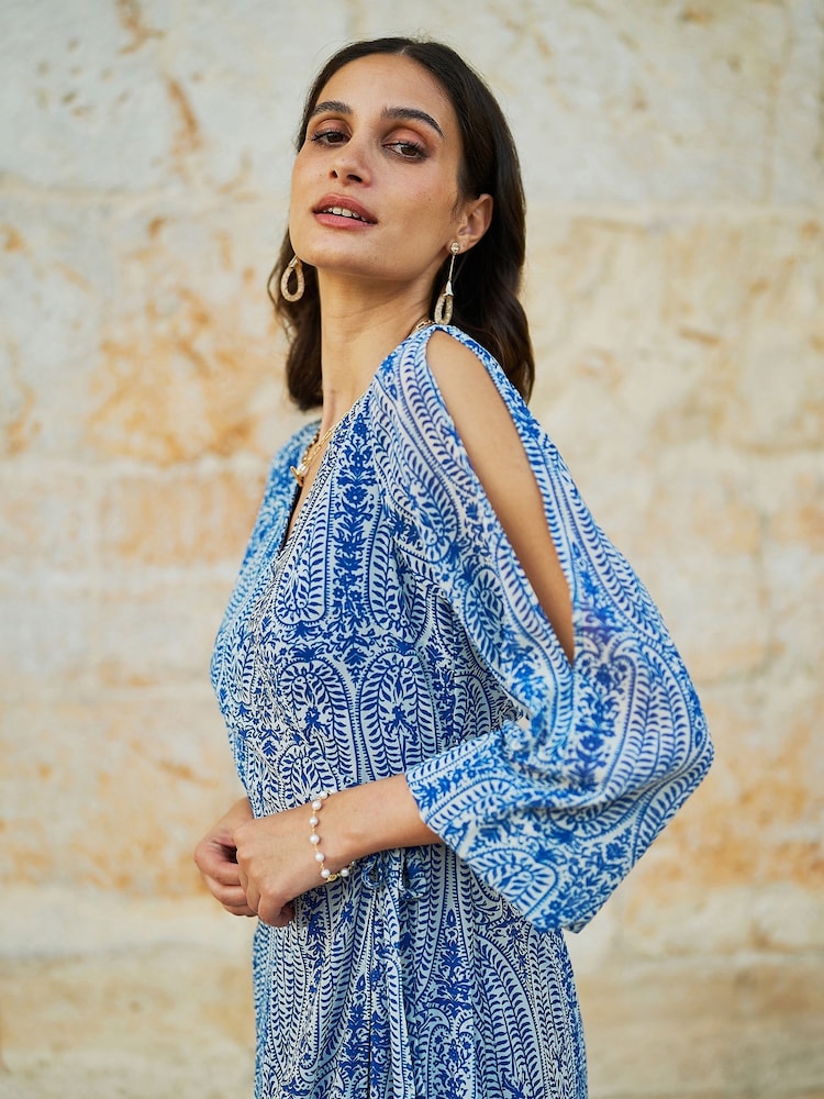 blessings midi dress blue Pursuit Of Happiness Midi Dress in Blue S / Blue