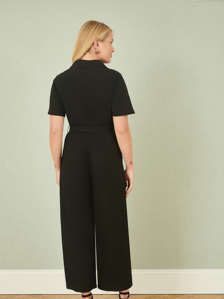 Yumi Black Relaxed Fit Utility Jumpsuit - Image 3 of 4