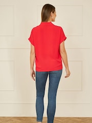 Yumi Stretch Relaxed Top With Collar - Imagen 3 de 5