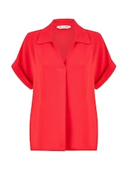 Yumi Stretch Relaxed Top With Collar - Imagen 5 de 5