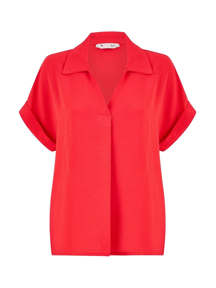 Yumi Stretch Relaxed Top With Collar - Imagen 5 de 5