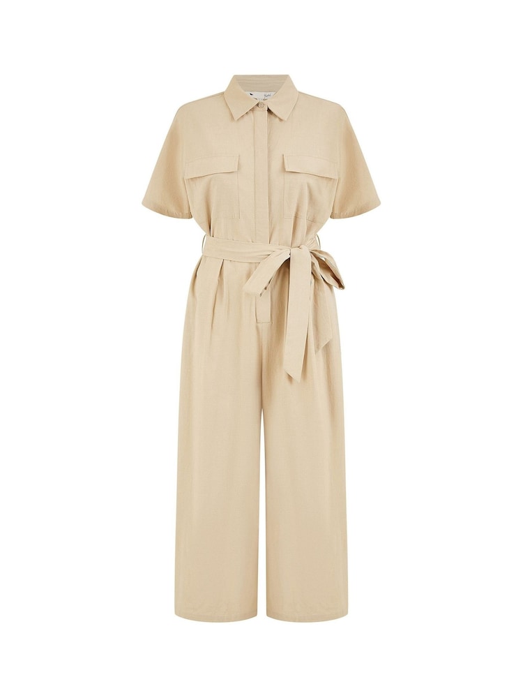 Yumi Natural Relaxed Fit Utility Jumpsuit - Image 5 of 5