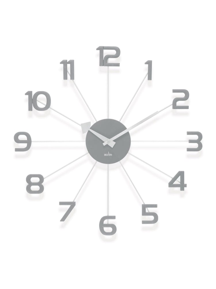 Acctim Clocks Pigeon Grey Astraea Spoke Wall Clock - Image 1 of 4