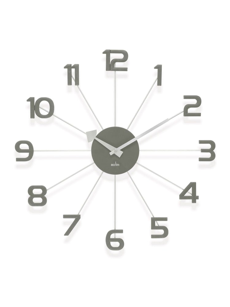 Acctim Clocks Slate Green Astraea Spoke Wall Clock - Image 1 of 4