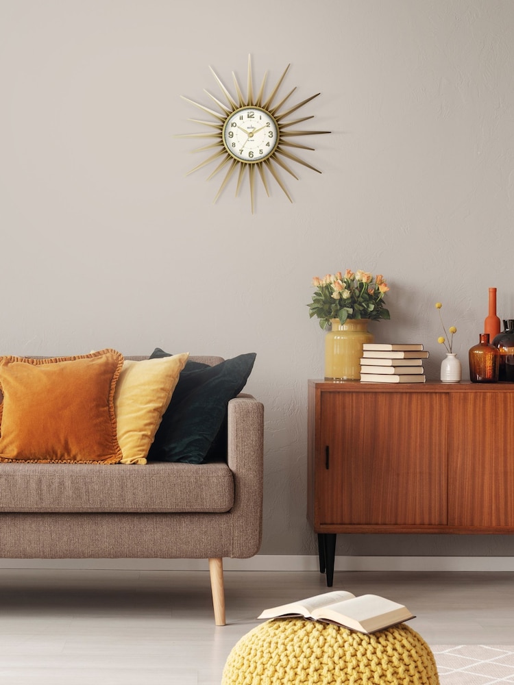 Acctim Clocks Gold Stella Starburst Wall Clock - Image 1 of 5