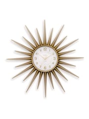 Acctim Clocks Gold Stella Starburst Wall Clock - Image 2 of 5
