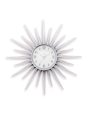 Acctim Clocks Silver Stella Starburst Wall Clock - Image 2 of 5