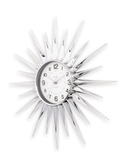 Acctim Clocks Silver Stella Starburst Wall Clock - Image 3 of 5