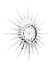 Acctim Clocks Silver Stella Starburst Wall Clock - Image 4 of 5