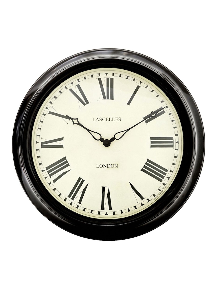 Brookpace Lascelles Black Lascelles Station Clock - Image 1 of 2