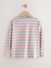 Pink Stripe Lilo & Stitch Long Sleeve Graphic Top (3-16yrs) - Image 6 of 8