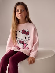 Pink Hello Kitty Long Sleeve Cosy Rib Sweatshirt (3-16yrs) - Image 1 of 7