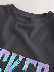 Charcoal Grey Wicked Oversized Graphic Print T-Shirt (3-16yrs) - Image 6 of 8