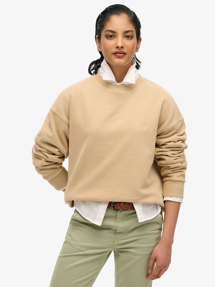 Телесный - Толстовка Superdry Studios Crew - Изображение 1 из 6