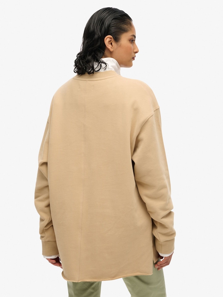 Телесный - Толстовка Superdry Studios Crew - Изображение 2 из 6