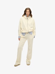 Blanco - Superdry Velour Zip Hoodie - Imagen 2 de 5