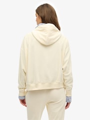 Blanco - Superdry Velour Zip Hoodie - Imagen 3 de 5