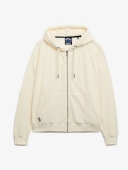 Blanco - Superdry Velour Zip Hoodie - Imagen 5 de 5