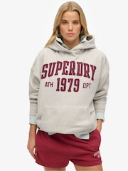 Gris - Superdry Athletic Essentials Relaxed Hoodie - Imagen 1 de 6