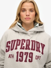 Gris - Superdry Athletic Essentials Relaxed Hoodie - Imagen 4 de 6
