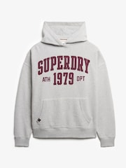 Gris - Superdry Athletic Essentials Relaxed Hoodie - Imagen 5 de 6