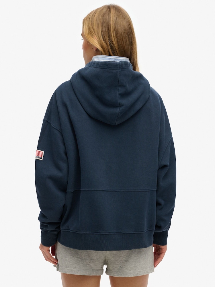 Azul - Sudadera con capucha básica holgada Athletic de Superdry - Imagen 2 de 6 Azul - Sudadera con capucha básica holgada Athletic de Superdry - Imagen 2 de 6