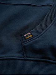 Синий - Худи свободного кроя Superdry Athletic Essentials - Изображение 6 из 6