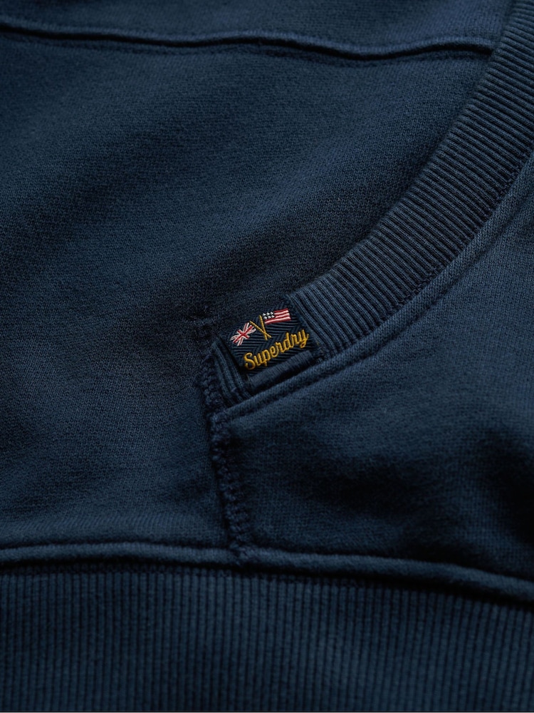 Синий - Худи свободного кроя Superdry Athletic Essentials - Изображение 6 из 6