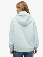 Superdry Blue Oversized Essential Logo Raglan Zip Hoodie - Image 2 of 6