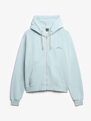 Superdry Blue Oversized Essential Logo Raglan Zip Hoodie - Image 5 of 6