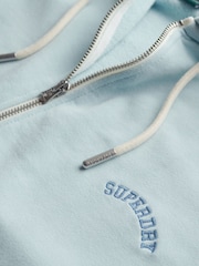 Superdry Blue Oversized Essential Logo Raglan Zip Hoodie - Image 6 of 6