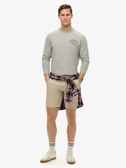 Superdry Grey Athletic Essentials Long Sleeve Top - Image 3 of 6