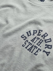 Superdry Grey Athletic Essentials Long Sleeve Top - Image 6 of 6