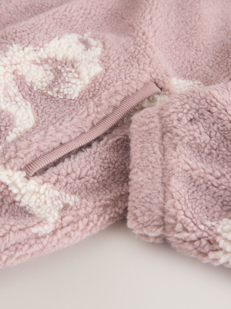 Pink Bow Borg Zip Fleece - Image 3 of 3