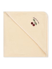 Konges Sløjd Pink Baby Hooded 100% Organic Cotton Towel With Embroidery - Image 1 of 2