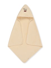 Konges Sløjd Pink Baby Hooded 100% Organic Cotton Towel With Embroidery - Image 2 of 2
