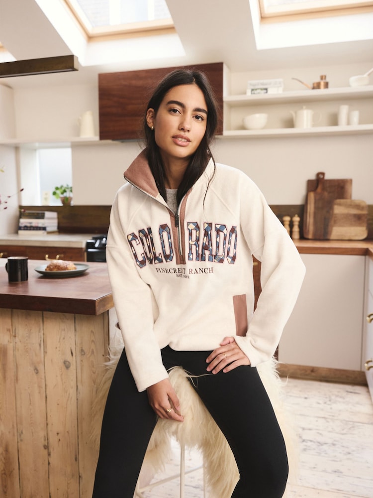Neutral Colorado Half Zip Fleece - Image 1 of 8