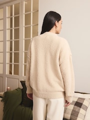 Cream Boucle Cardigan - Image 4 of 8