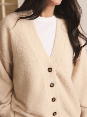 Cream Boucle Cardigan - Image 5 of 8